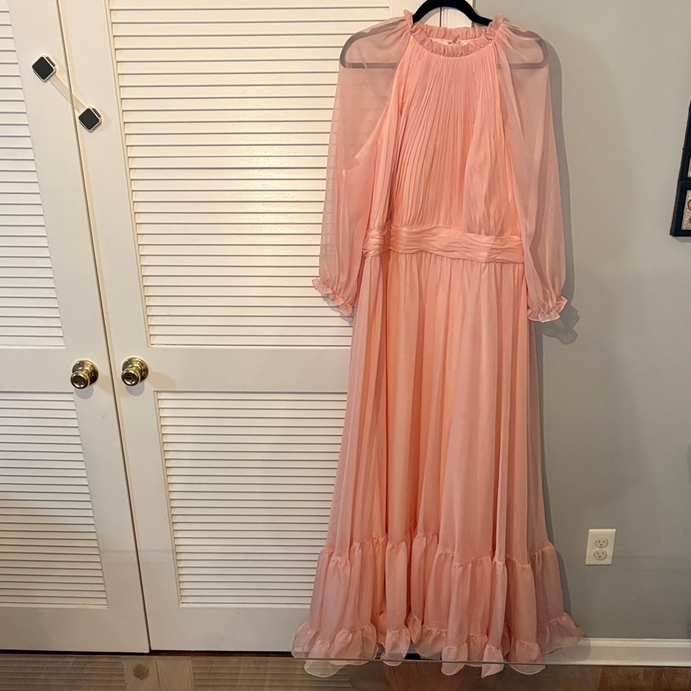 Elegant Pink Chiffon Dress